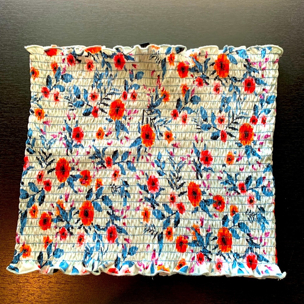 Floral kindly cropped tube top